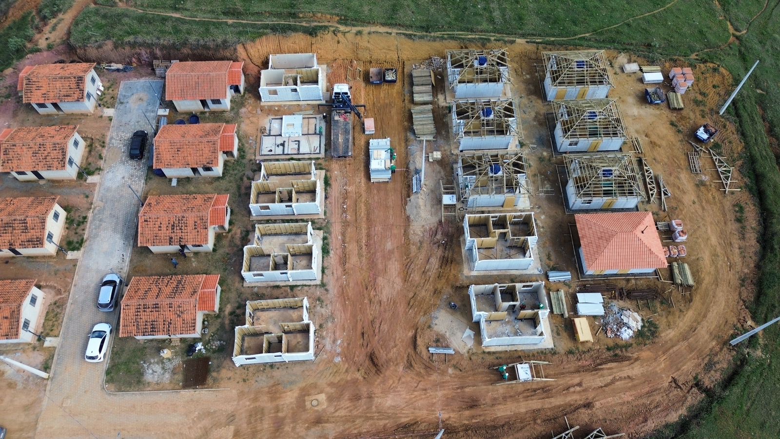 Empreendimento em desenvolvimento, vista aérea